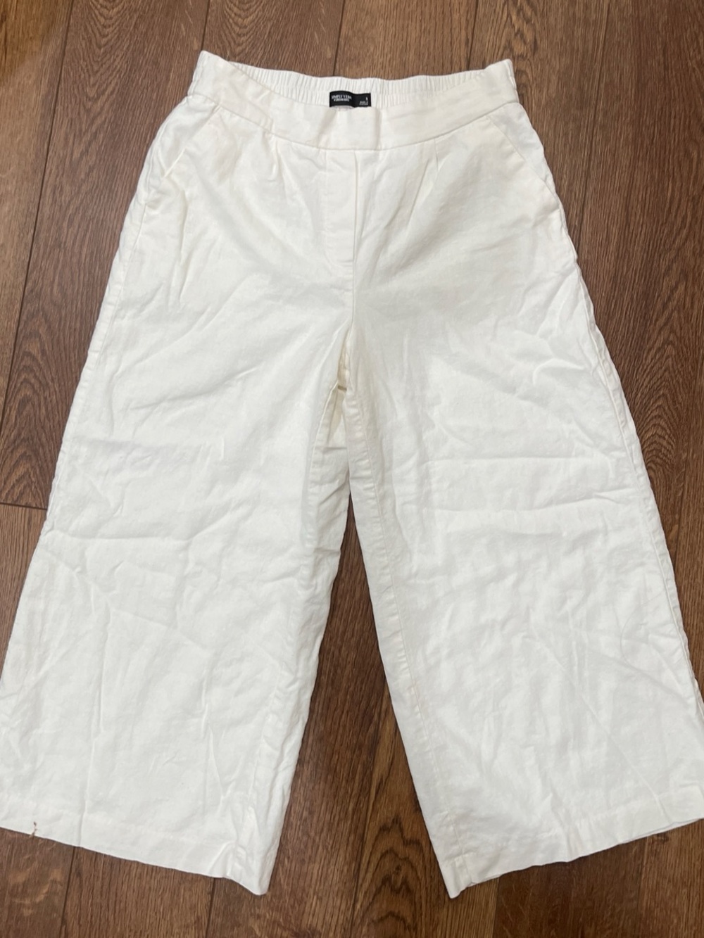 Vera Wang Wide-Leg Cream Pants